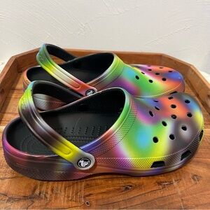 Crocs Black Tie Dye Clog Mens 11 Shoe
